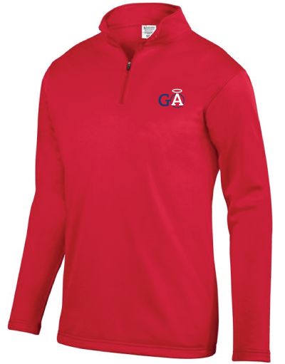 GA Uniform 1/4 zip Fleece, YOUTH - RED (PORT & CO PC78YQ)